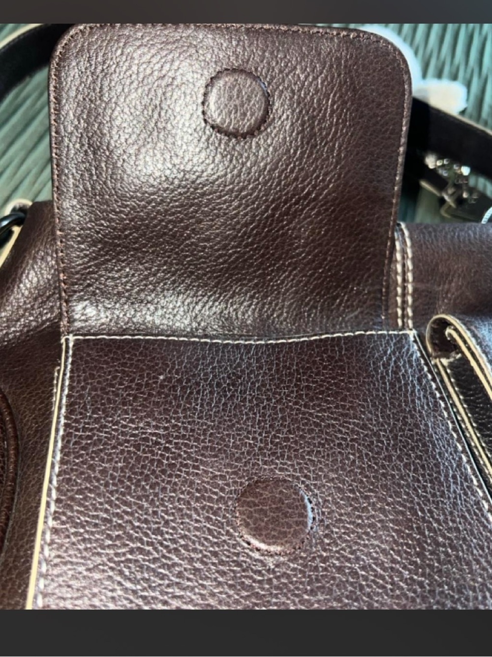 SOLD- Marc Jacob’s Dark Brown Leather Crossbody Bag with Front Pockets - Picture 3 of 8